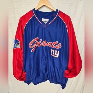 NFL New York Giants Soft Lined Pullover Zip Team Apparel Red & Blue Men's Sz XL